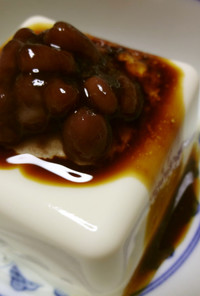 豆腐スイーツ♪小豆と珈琲カラメルソース