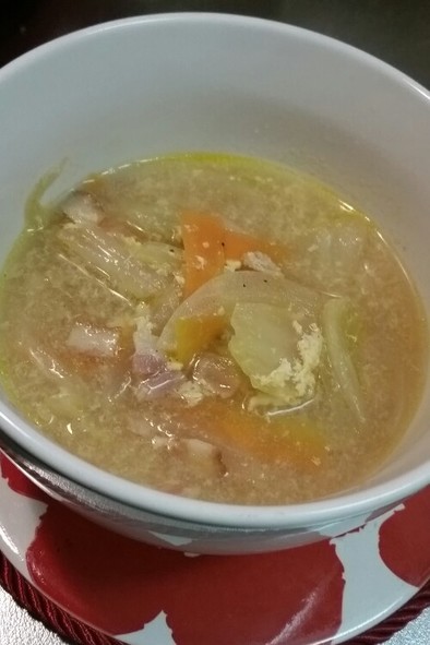 簡単！野菜スープ ほんわかたまご味の写真