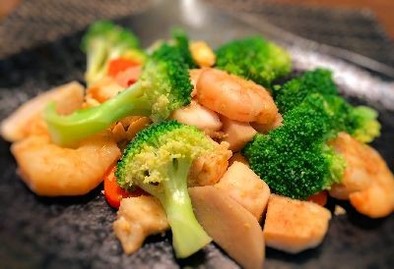 ブロッコリーの海鮮中華炒めの写真