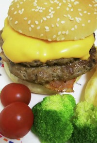 肉々しい食べごたえ！ハンバーガーのパティ