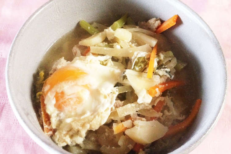残りの豚汁を簡単リメイク レシピ 作り方 By Haruママ クックパッド
