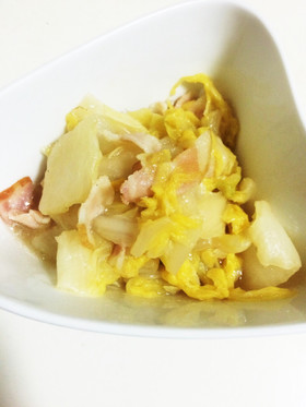 白菜大量消費 白菜のベーコン煮