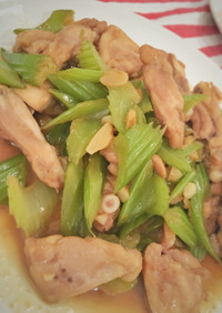 台湾料理 セロリと鶏肉の中華炒め
