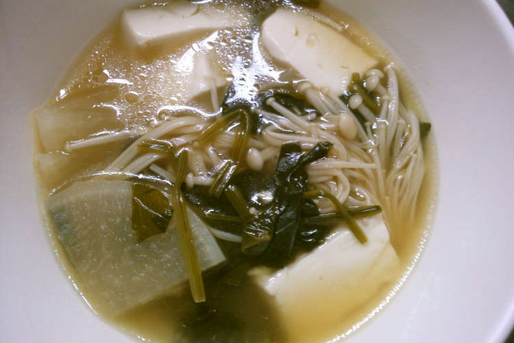 豆腐と 大根 ほうれん草の 中華スープ レシピ 作り方 By 331ミミイ クックパッド 簡単おいしいみんなのレシピが377万品