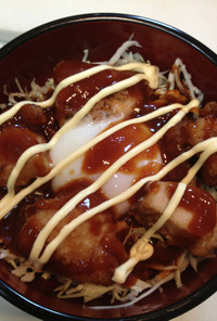 余り物の唐揚げや豚カツで 簡単丼