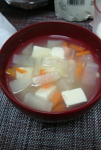 簡単☆大根人参豆腐の中華風スープ