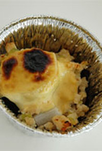 和風食材の味噌マヨグラタン