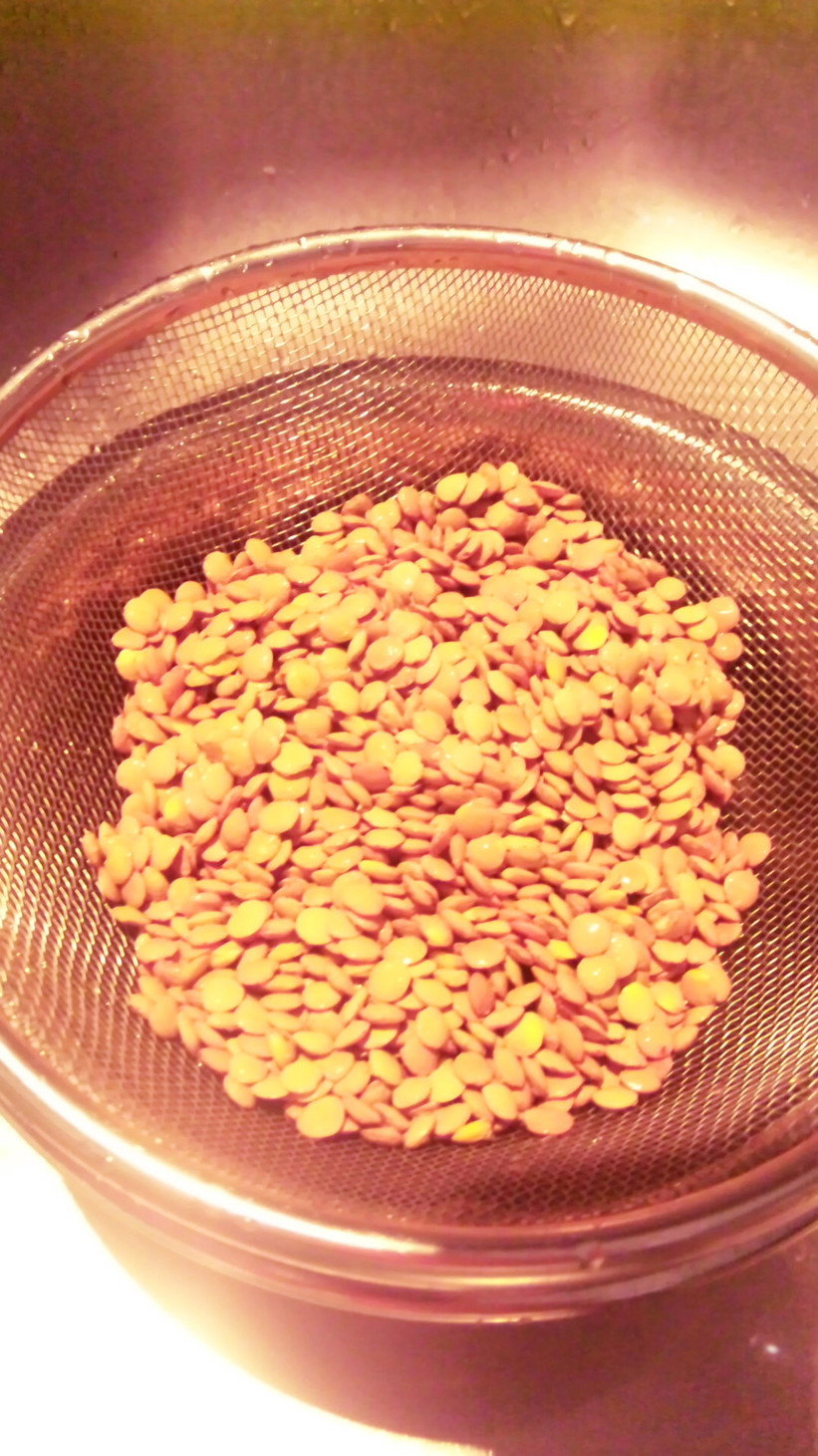 ☆超簡単☆レンズ豆の戻し方　シャスール鍋の画像