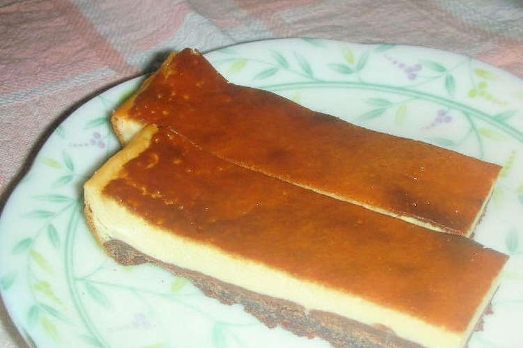 ニューヨークチーズケーキバー レシピ 作り方 By 我が家のパン職人 クックパッド