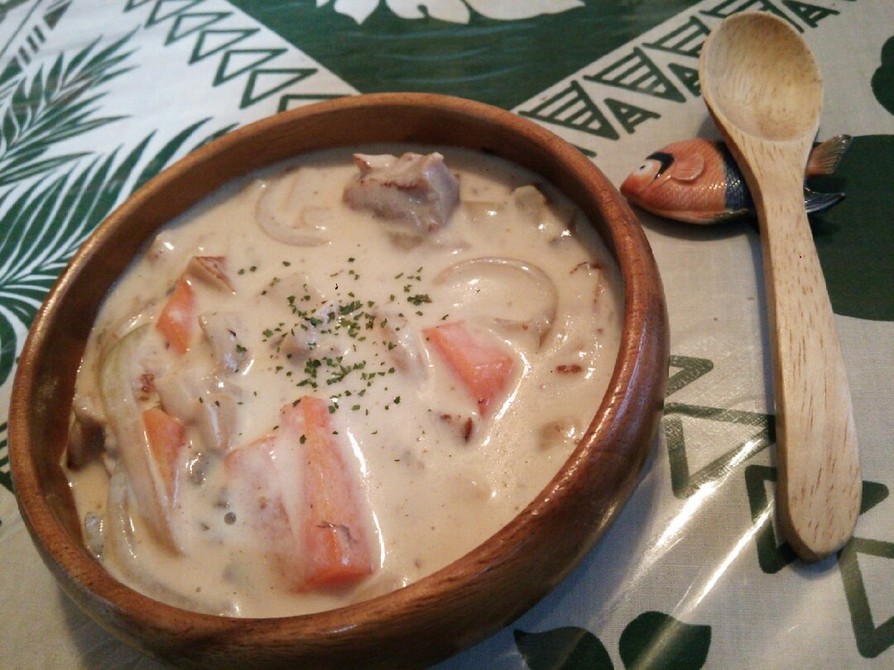 クリームマッシュルーム缶で簡単スープの画像