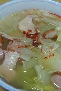 野菜とハムソーセージの洋風スープ煮