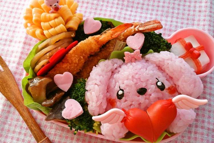 バレンタイン キャラ弁 たれ耳ウサちゃん レシピ 作り方 By Mirea876 クックパッド 簡単おいしいみんなのレシピが351万品
