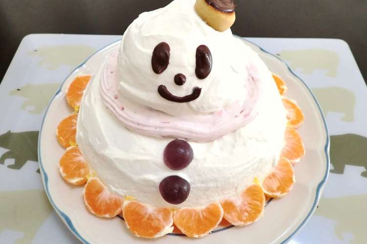 クリスマスケーキ 簡単 立体雪だるま レシピ 作り方 By Kcochibi クックパッド