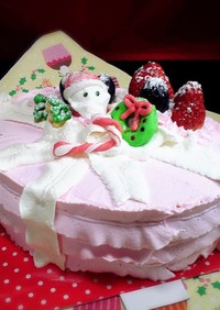プレゼントボックス型デコレーションケーキ