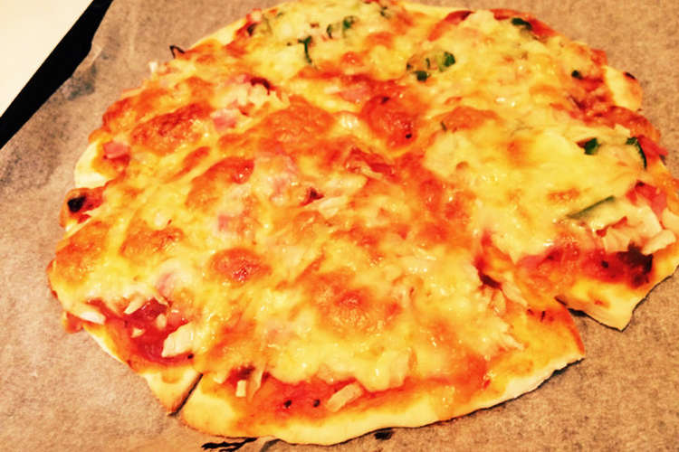 超簡単ピザ 発酵無しで焼くだけ ランチに レシピ 作り方 By パセリセリ クックパッド