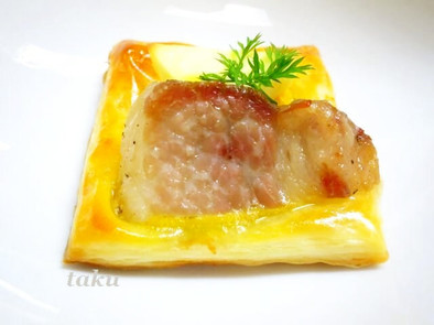 前菜に♡パンチェッタとチーズのパイの写真