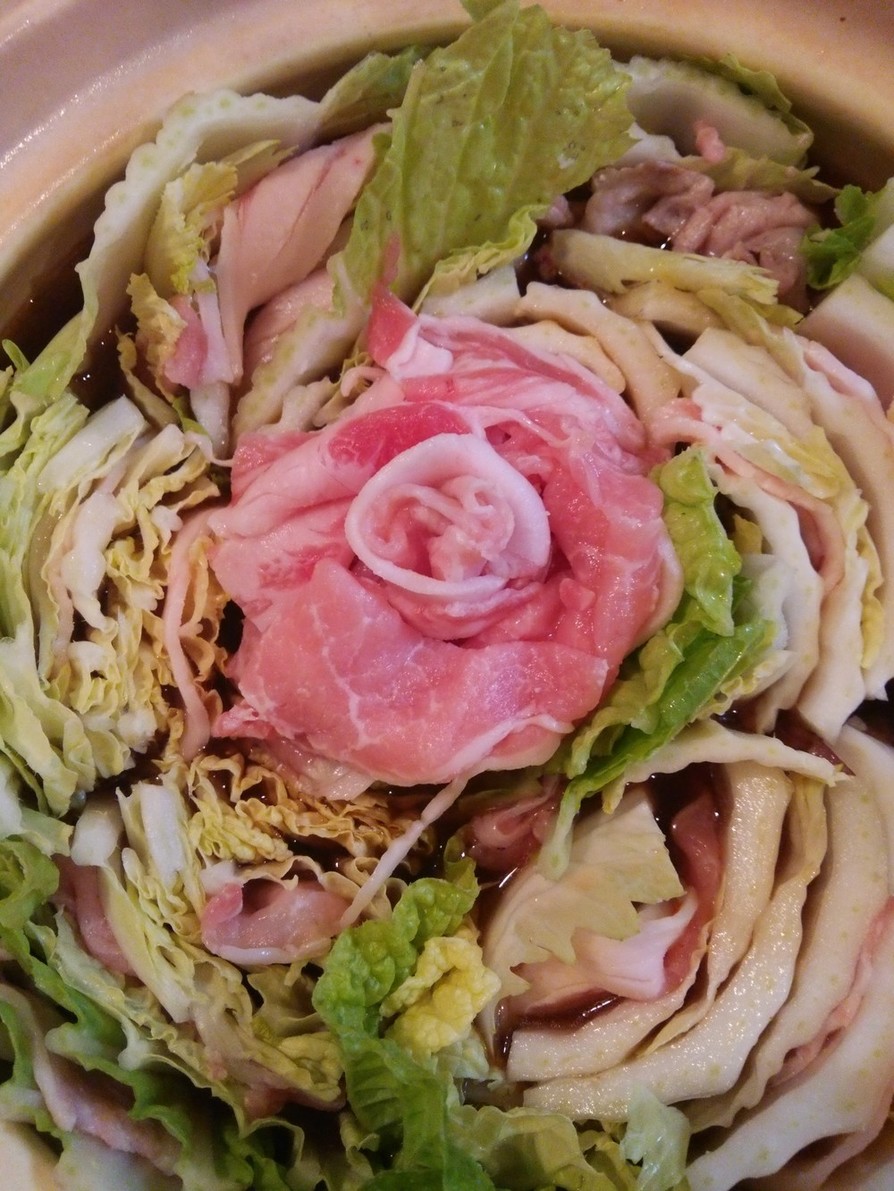 ピリ辛☆白菜と豚肉の重ね蒸しの画像
