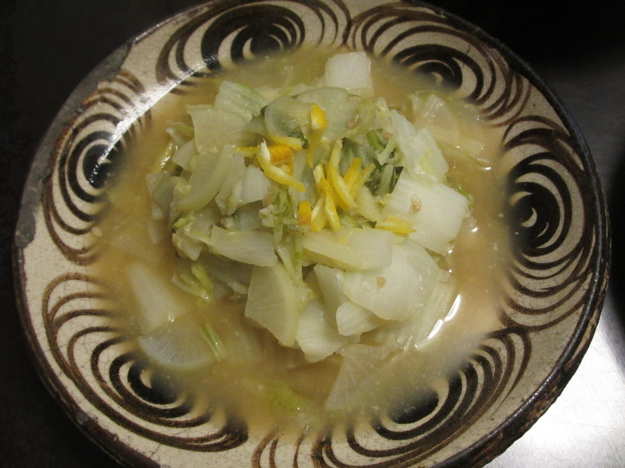 白菜と大根の塩麹と醤油麹の煮物　簡単　の画像