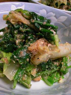 ほうれん草と白菜の胡桃胡麻和え