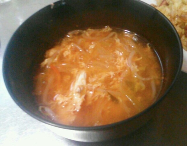 キムチ玉子スープの画像