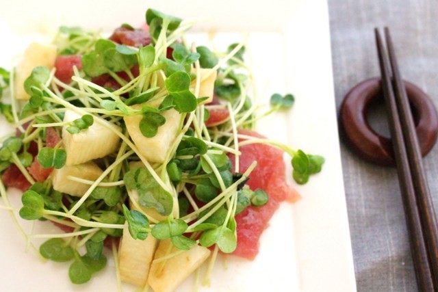 マグロの胡麻まぶしジンジャークリーム添え レシピ