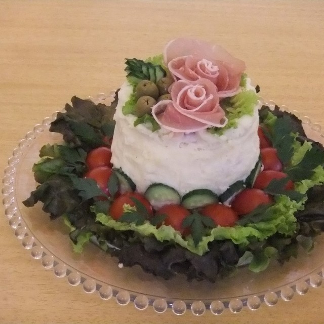 クリスマスに サンドイッチケーキ 甘くないお食事ケーキ レシピ 作り方 By みゆ クックパッド