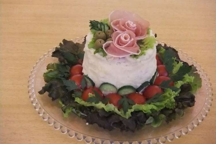 クリスマスに サンドイッチケーキ 甘くないお食事ケーキ レシピ 作り方 By みゆ クックパッド