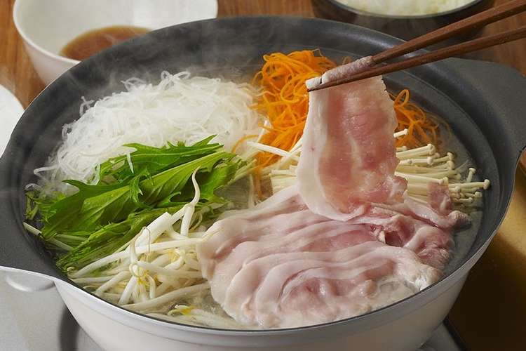 細切り野菜で豚しゃぶ鍋 レシピ 作り方 By C H I E クックパッド