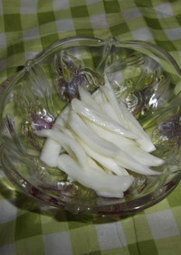 白菜の茎の酢漬け