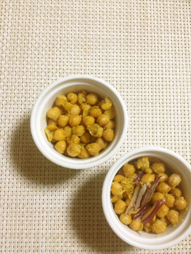ひよこ豆の簡単カレー炒めの写真