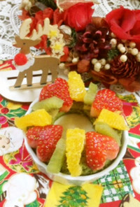 リースケーキ&フルーツ☆クリスマスカマン
