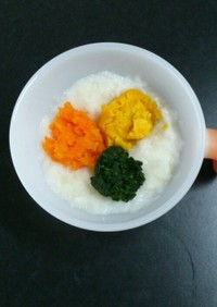 ☆3色野菜のパンがゆ☆離乳食中期