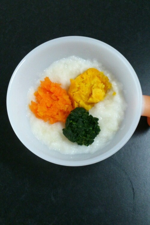 ☆3色野菜のパンがゆ☆離乳食中期の画像