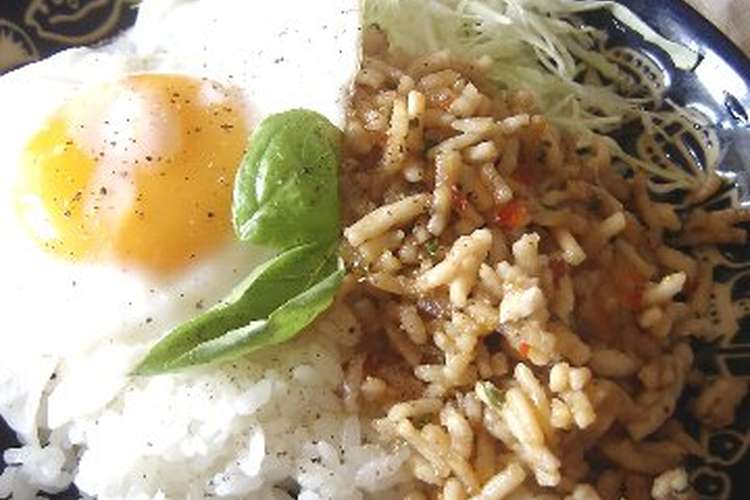 簡単カフェ飯 カパオライス風 レシピ 作り方 By イナちゃん クックパッド 簡単おいしいみんなのレシピが352万品