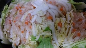 鳥ひき肉と白菜の重ね煮