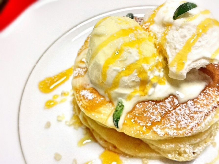 デニーズのキャラメルバナナパンケーキのレシピを模倣