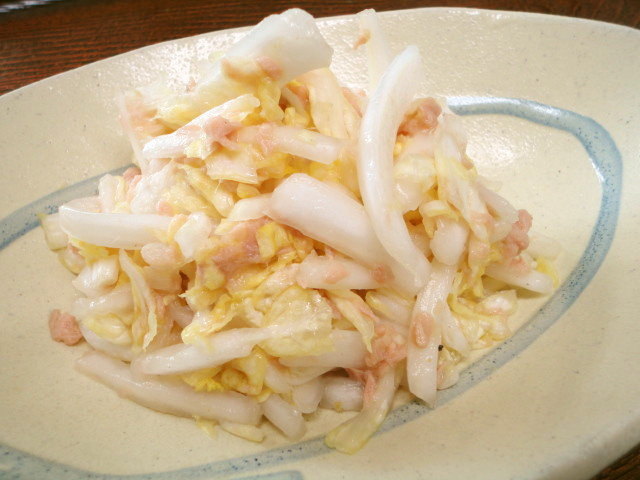 白菜とツナのサラダ柚胡椒風味の画像