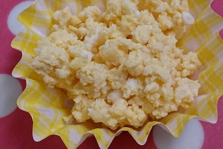 離乳食中期 レンジで炒り卵 レシピ 作り方 By Nagi37 クックパッド 簡単おいしいみんなのレシピが358万品