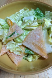 男の手料理♪富有柿と白菜deサラダ
