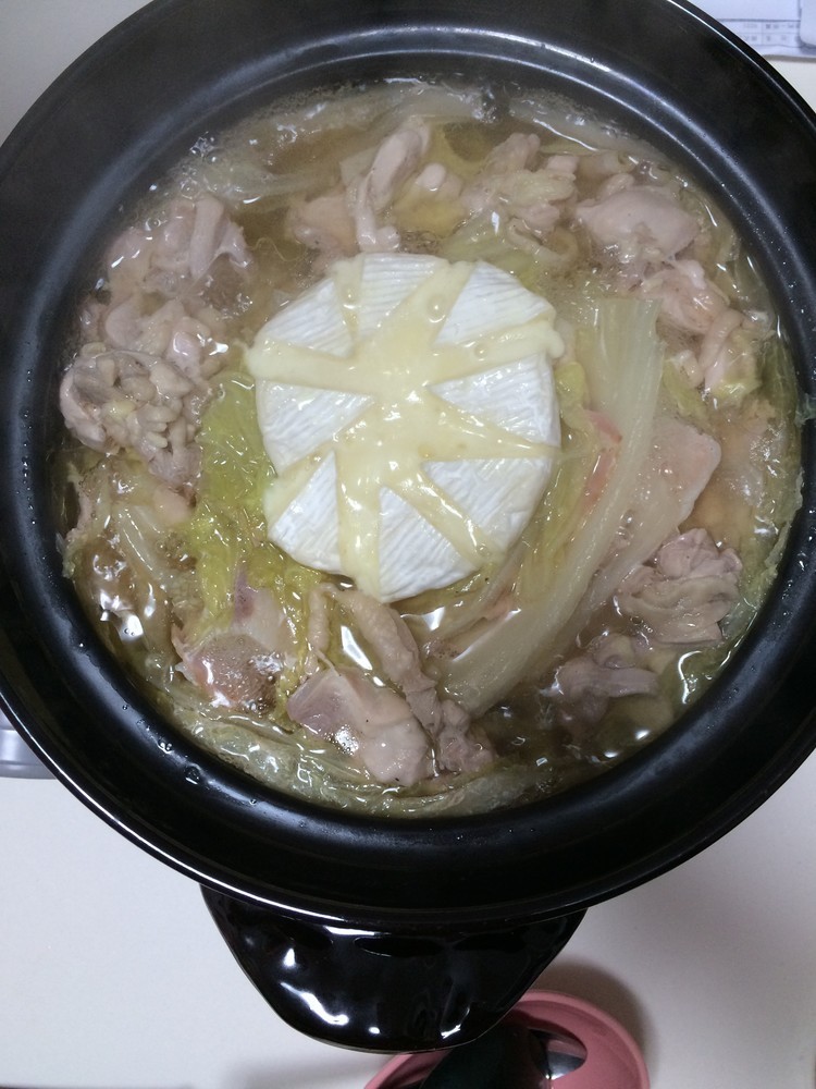 白菜と豚肉と鶏肉のミルフィーユチーズ鍋の画像