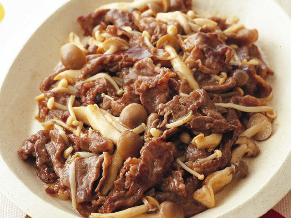 牛肉ときのこの中華炒め
