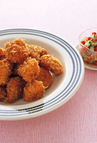 鮭フライ カラフル野菜ソース