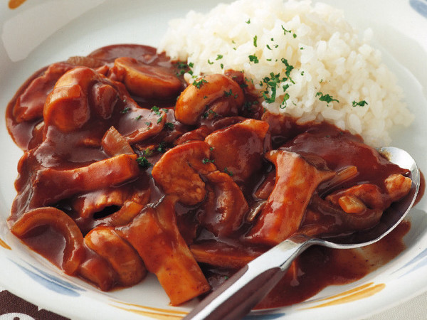 きのこと豚肉のハヤシライス