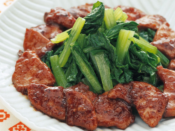 レバ小松菜炒め