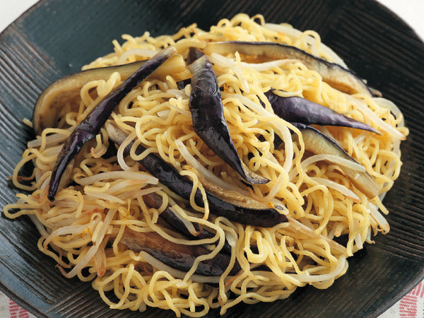 なすともやしの塩焼きそば