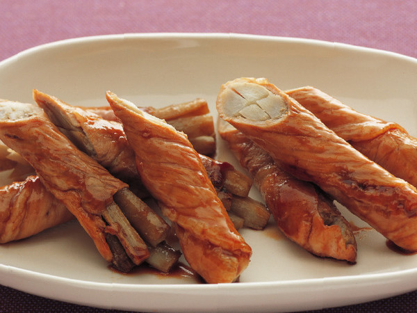 ごぼうの肉巻き照り焼き