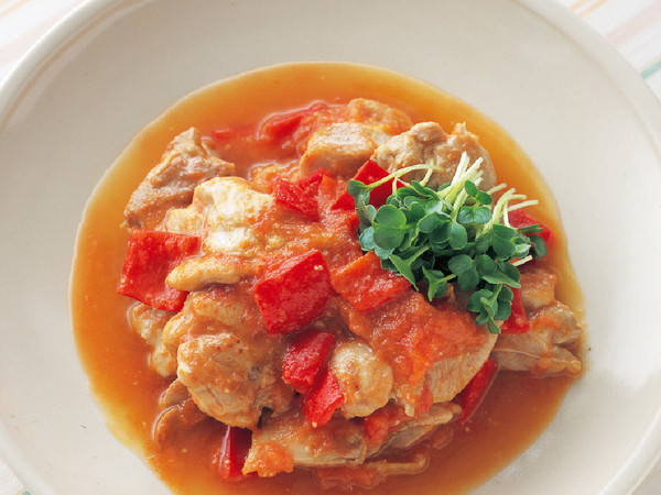 鶏肉の和風トマト煮