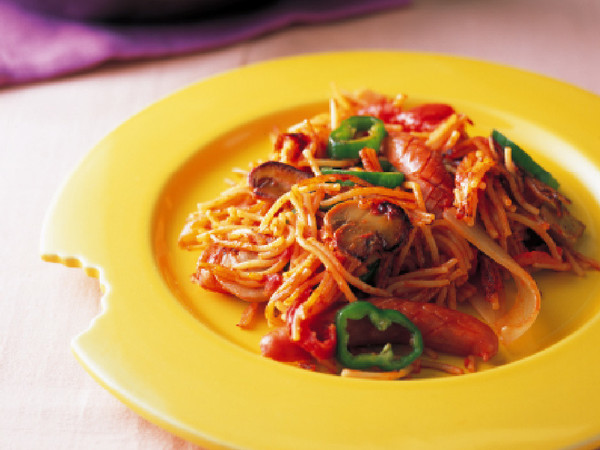 ナポリタン風パスタパエリヤ
