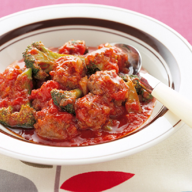 ブロッコリーとミートボールのトマトシチュー By オレンジページ クックパッドダイニング