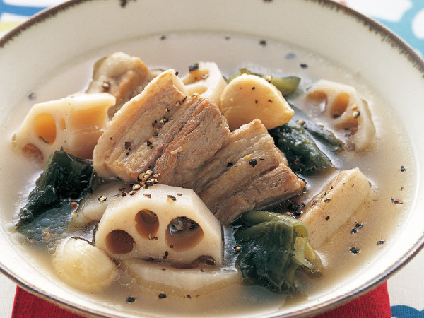 れんこんと豚肉のじっくり煮